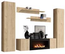 Svetainės baldų komplektas ASM Fly M1, vidaus, medžio