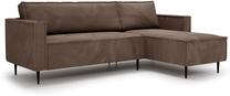 Kampinė sofa Polak Meble Ranger, ruda sp., dešininė, 223 x 151 cm x 84 cm