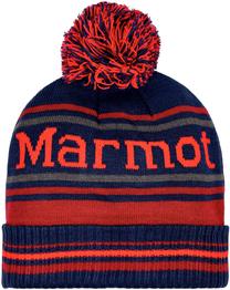 Зимняя шапка Marmot Retro Pom Arctic Navy/Brick, красный цв./темно-синий цв.