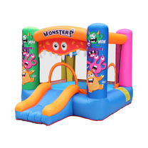 Pripučiamas batutas 4IQ Colorful Monsters, 270 cm x 215 cm, įvairių spalvų