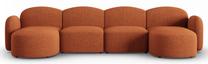 Sofa Micadoni Home Blair Panoramic Chenille, oranžinė sp., 350 x 155 cm x 80 cm