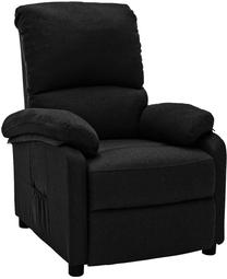 Atlošiamas krėslas VLX Reclining Fabric Chair, juoda sp., 75 cm x 71 cm x 102 cm