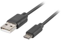 Vads Lanberg Micro-B to USB Type-A, USB 2.0 Type A/Micro USB 2.0 Type B, melna krās.