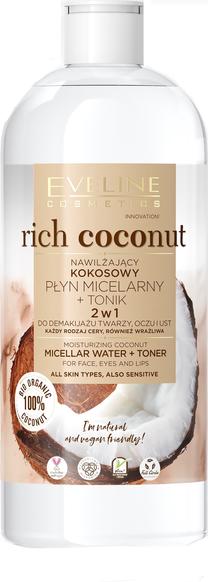 Micelārais ūdens Eveline Rich Coconut 2in1, 500 ml