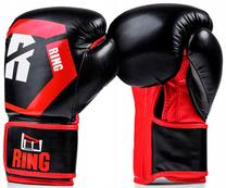 Boksa cimdi Ring Sport Battle, melna krās./sarkana krās., 16 oz
