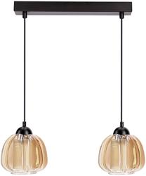 Lampa griesti Candellux Lighting Valeria 32-58133, E27, 2 x 40 W, dzintara krās. / melna krās.