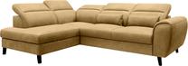 Kampinė sofa Noble Nube 45, geltona sp., kairinė, 201 x 255 cm x 100 cm