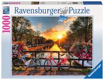 Dėlionė Ravensburger Bicycles in Amsterdam 19606, 70 cm x 50 cm, 1000 vnt., įvairių spalvų