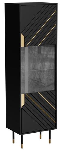 Vitrina Cama Meble Mountain, juoda sp., 40 cm x 54 cm x 180 cm
