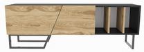 ТВ стол Kalune Design Linossa, дубовый цв./черный цв., 35 см x 150 см x 50.5 см