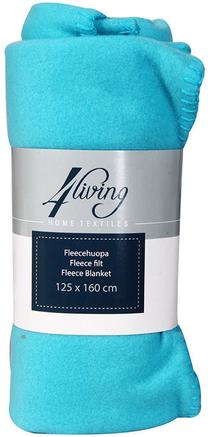 Pledas 4Living Fleece, mėlynas, 125 cm x 160 cm