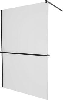 Dušas siena Mexen Kioto+ Walk-In, 110 cm x 200 cm, melna krās./rūdītais