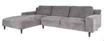 Kampinė sofa Home4you Hilde 21654, pilka sp., kairinė, 288 x 173 cm x 88 cm