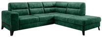 Kampinė sofa Cassara Nube 35, tamsiai žalia sp., dešininė, 237 x 277 cm x 100 cm