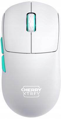 Belaidė žaidimų pelė CHERRY XTRFY M68 (CX-M68W), 2.4ghz / usb, balta sp./žalia sp.