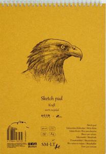 Piešimo popierius Smiltainis Sketch Pad, A4, 90 g/m², balta sp., 29.7 cm x 21 cm, 60 lapų vnt.