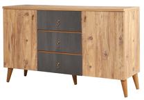 Spintelė Kalune Design Pars 752, pilka sp./pušies sp, 45 cm x 148 cm x 88 cm