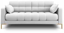 Sofa Micadoni Home Mamaia 2 Seats, šviesiai pilka sp., 152 x 92 cm x 75 cm