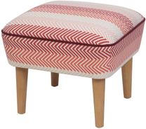 Pufas Kalune Design Damo 24-837, balta sp./raudona sp., 45 cm x 45 cm x 40 cm