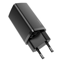Telefono įkroviklis Baseus, 2 x USB Type-C, juoda sp., 65 W