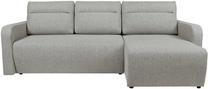 Kampinė sofa Libano Lux 3DL Aura 15, pilka sp., 233 x 145 cm x 87 cm