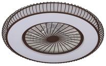 Lubinis ventiliatorius su lempa CristalRecord Mirabel LED DC, 40 W, 1 vnt., ruda sp.
