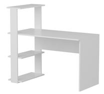 Rašomasis stalas su lentyna Kalune Design Node 475OLV1219, 60 cm x 120 cm, 111.8 cm, balta sp.