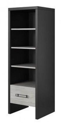 Vitrina Idzczak Meble 1D Olen, balta sp./pilka sp., 50 cm x 50 cm x 160 cm