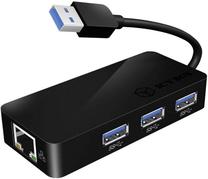 Adapteris RaidSonic USB x 4, RJ-45, juoda sp.