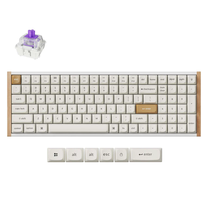 Belaidė žaidimų klaviatūra Keychron K4 HE Special Edition Wireless K4H-Q1 Gateron Double-Rail Magnetic Nebula, Anglų (US), balta sp.