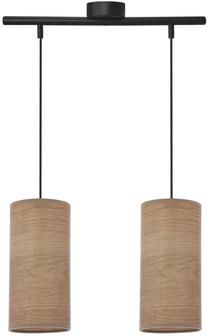 Valgusti rippuv Candellux Lighting Ballo 32-19738, E27, 2 x 60 W, puidu v. / must v., 12 x 25 cm