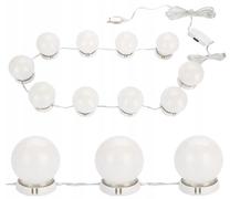 Lempučių girlianda Balls, balta sp., 10 LED