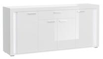 Komoda MC Akcent Skylight, balta sp., 84 cm x 42 cm x 182 cm
