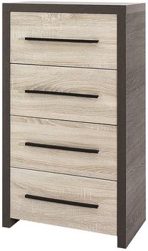 Komoda GIB meble, ąžuolo sp./ruda sp., 107 cm x 39 cm x 58 cm