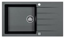 Кухонная мойка Alveus Cadit 40, гранит, 50 см x 86 см x 19.8 см, черный цв.