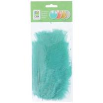 Dekoratīvais kompozīcijas rīks Easter Feathers, zila krās./balta krās./dzeltena krās., 18 gab.