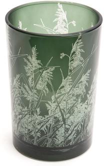 Подсвечник Lou Folia, стекло, Ø 10 см, 18 см, зеленый цв.
