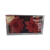 Eglutės žaisliukų rinkinys Christmas Touch, raudona sp., plastikas, 2 vnt.