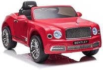 Детский электромобиль Lean Cars Bentley Lacquered Mulsanne, красный цв.