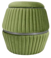 Pufas Kayoom Doric 225 4G3KU-GRN, žalia sp./grafito sp., 51.5 cm x 51.5 cm x 53 cm