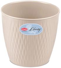 Gėlių vazonas Stefanplast Liberty, plastikinis, Ø 30 cm, balta sp.