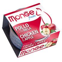Mitrā kaķu barība Monge Fruits, vistas gaļa/ābols, 0.08 kg