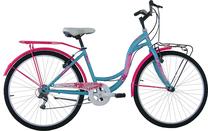 Dviratis miesto Coppi, 26 ", 16" rėmas, mėlyna sp./rožinė sp.