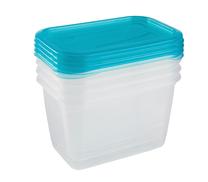 Toiduainekarbi komplekt Keeeper Fredo Fresh 30673632, 0.75 l, läbipaistev v./sinine v., 4 tk