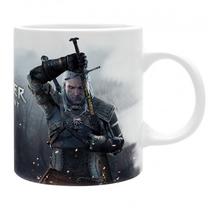 Krūzīte Abysse The Witcher Geralt, balta krās./melna krās./pelēka krās., 320 ml