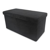 Pufas Domoletti Mateo, juoda sp., 38 cm x 38 cm x 76 cm