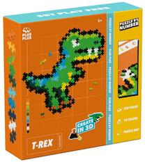 Konstruktorius Plus Plus Puzzle By Number T-REX, 250 vnt., įvairių spalvų