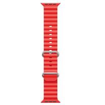 iWear S1 Rievota Mīksta Silikona 20mm aproce priekš Apple Watch 49mm / 45mm / 44mm / 42mm Sarkana