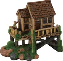 Akvārija dekorācija Zolux Ki Pouss Cabin, 0.92 kg, brūna krās./zaļa krās., 16.7 cm, M