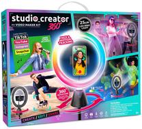 Telefona turētāju komplekts Canal Toys Video maker kit 360° Rotating Studio, melna krās.